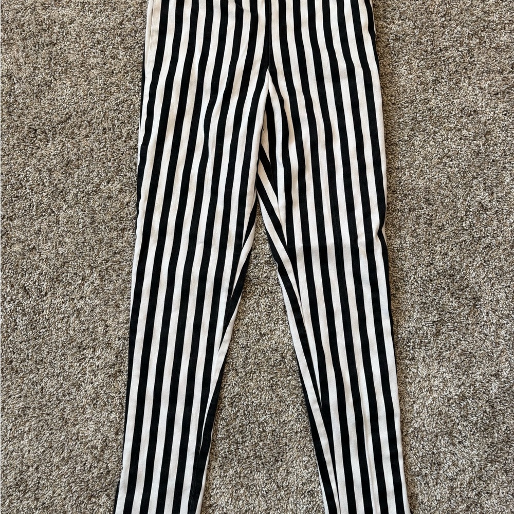 Junk Food Clothing Black and White Striped Apparel